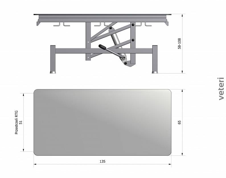 Stół weterynaryjny VET-RH1 ELEKTRYCZNY
